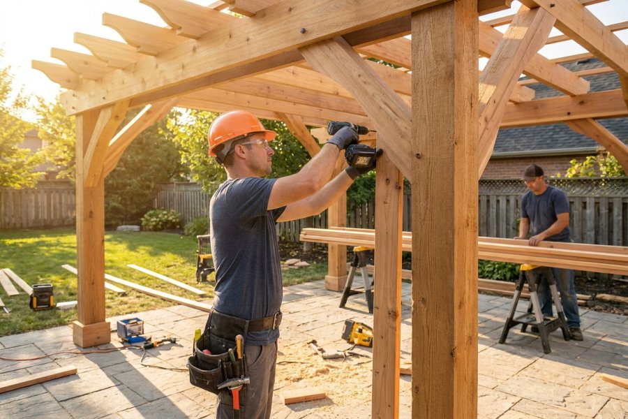 Pergola Installation by Marling's Home & Outdoor Living